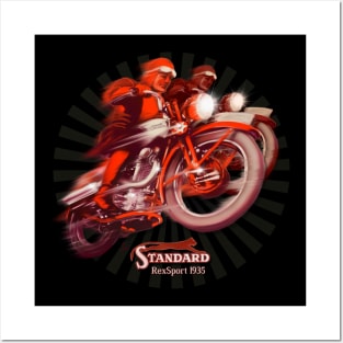 1935 Standard Rexsport Motorcycle Posters and Art